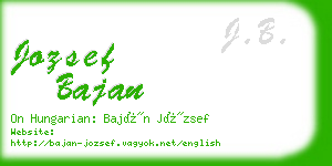 jozsef bajan business card